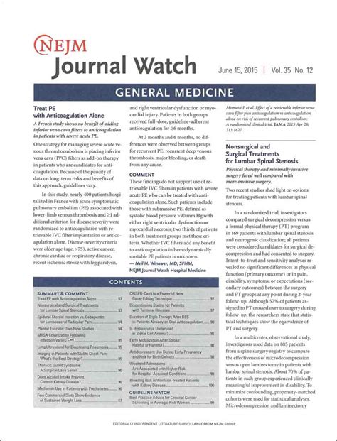 NEJM Journal Watch.